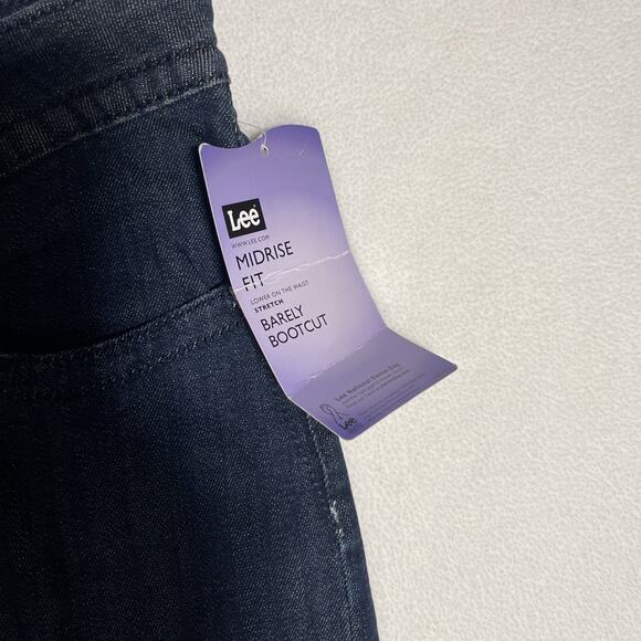 Lee Horizon Women’s Dark Wash Slender Secret Barely Bootcut Denim Jeans 16M NWT - Picture 3 of 11